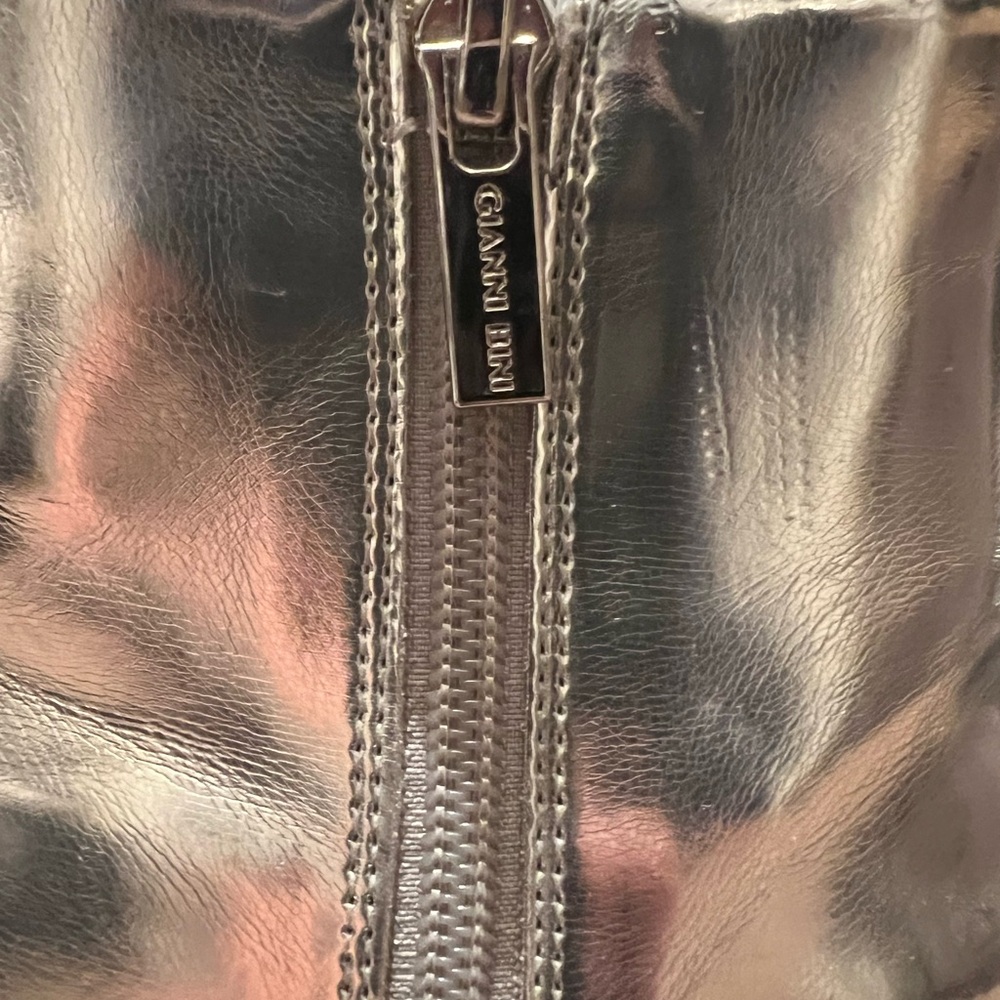 Silver Metallic Pointed Toe Boots - image 4